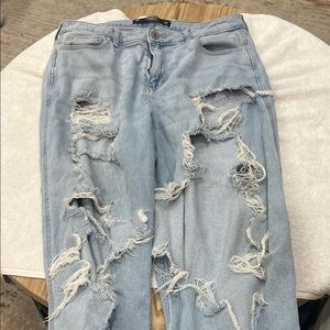 Hollister Light Blue Distressed Women's Jeans